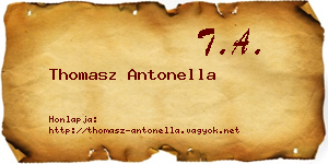 Thomasz Antonella névjegykártya